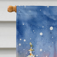 Bichon Frise with Santa Claus House Flag