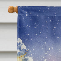 Border Collie with Santa Claus House Flag