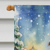 Borzoi/ with Santa Claus House Flag