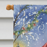 Boston Terrier with Santa Claus House Flag