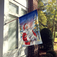 White Boxer with Santa Claus House Flag