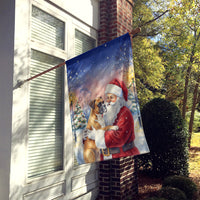 Boxer with Santa Claus House Flag