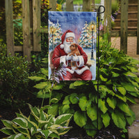 Brussels Griffon with Santa Claus Garden Flag
