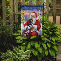 Black and Tan Dachshund with Santa Claus Garden Flag