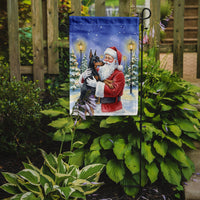 Doberman Pinscher with Santa Claus Garden Flag