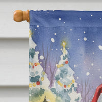 Rottweiler with Santa Claus House Flag