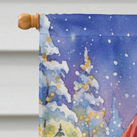 Schnauzer with Santa Claus House Flag