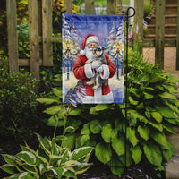 Schnauzer with Santa Claus Garden Flag