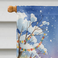 Scottish Terrier with Santa Claus House Flag