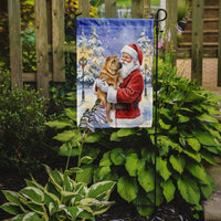 Shar Pei with Santa Claus Garden Flag
