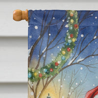 Sheltie with Santa Claus House Flag