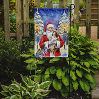 Shih Tzu with Santa Claus Garden Flag
