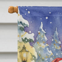 Vizsla with Santa Claus House Flag