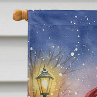 Welsh Springer Spaniel with Santa Claus House Flag