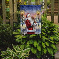Welsh Springer Spaniel with Santa Claus Garden Flag