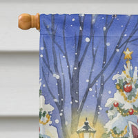 Westie with Santa Claus House Flag