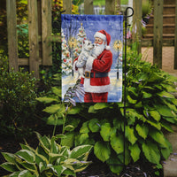 Westie with Santa Claus Garden Flag
