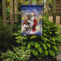 Wirehaired Pointing Griffon with Santa Claus Garden Flag