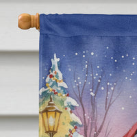 Yorkshire Terrier with Santa Claus House Flag