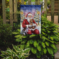 Yorkshire Terrier with Santa Claus Garden Flag