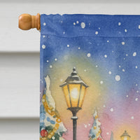 Abyssinian Cat with Santa Claus House Flag