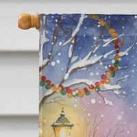 Seal Point Cat with Santa Claus House Flag