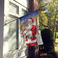 Siamese Cat with Santa Claus House Flag