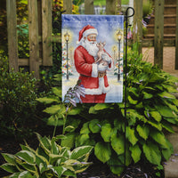 Sphynx Cat with Santa Claus Garden Flag