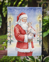 Sphynx Cat with Santa Claus Garden Flag