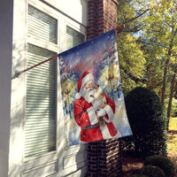 Tortie Point Cat with Santa Claus House Flag