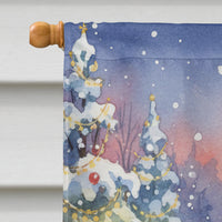 Tortie Point Cat with Santa Claus House Flag