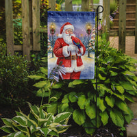 Red Lory with Santa Claus Garden Flag