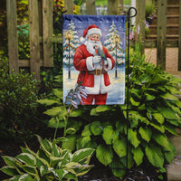 Red Bellied Parrot with Santa Claus Garden Flag