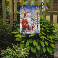 Robin with Santa Claus Garden Flag