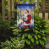 Society Finch with Santa Claus Garden Flag