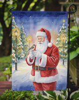 Society Finch with Santa Claus Garden Flag