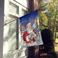 Sulphur Crested Cockatoo with Santa Claus House Flag