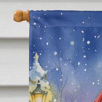 Sulphur Crested Cockatoo with Santa Claus House Flag