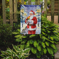 Sun Conure with Santa Claus Garden Flag