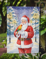 Sun Conure with Santa Claus Garden Flag