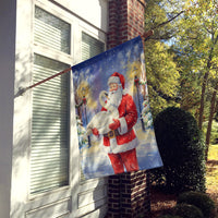 Swan with Santa Claus House Flag