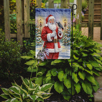 Timneh African Grey with Santa Claus Garden Flag