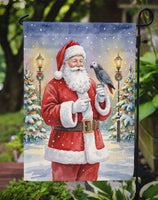Timneh African Grey with Santa Claus Garden Flag