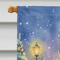 Umbrella Cockatoo with Santa Claus House Flag