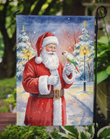 White Bellied Caique with Santa Claus Garden Flag