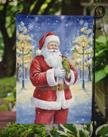 Woodpecker with Santa Claus Garden Flag