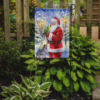 Yellow Naped Amazon with Santa Claus Garden Flag