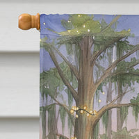 Cajun Santa Claus and the Accordion Gator Christmas House Flag