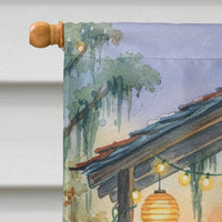 Cajun Santa Claus and the Crawfish Band Christmas House Flag