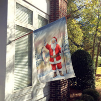Fishing Santa Claus with Catfish Christmas House Flag